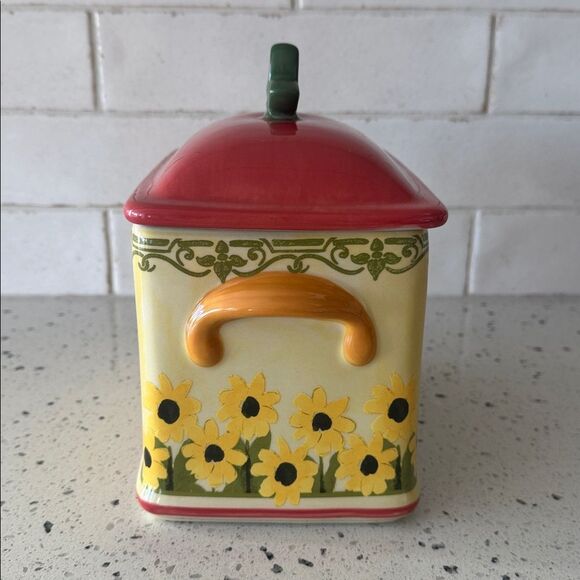 Pfaltzgraff Pistoulet Collection Ceramic Kitchen Keeper Bread box/Recipe Holder - Picture 3 of 12
